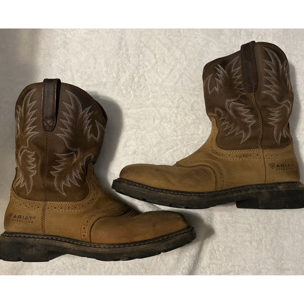 Ariat Sierra Steel Toe Work Boot Brown Mens Size 9.5EE